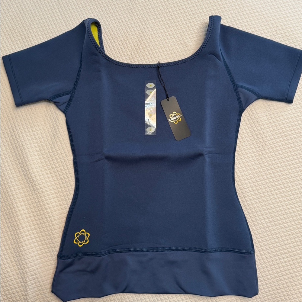 Zaggora Slimming Hot Tee, Navy, Medium New